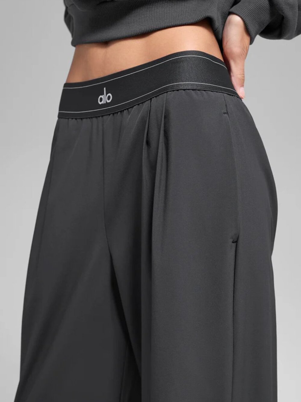 Regular ALO Straight-Legs Suit Trouser Dark Grey 🔥Trendy Athleisure Pants